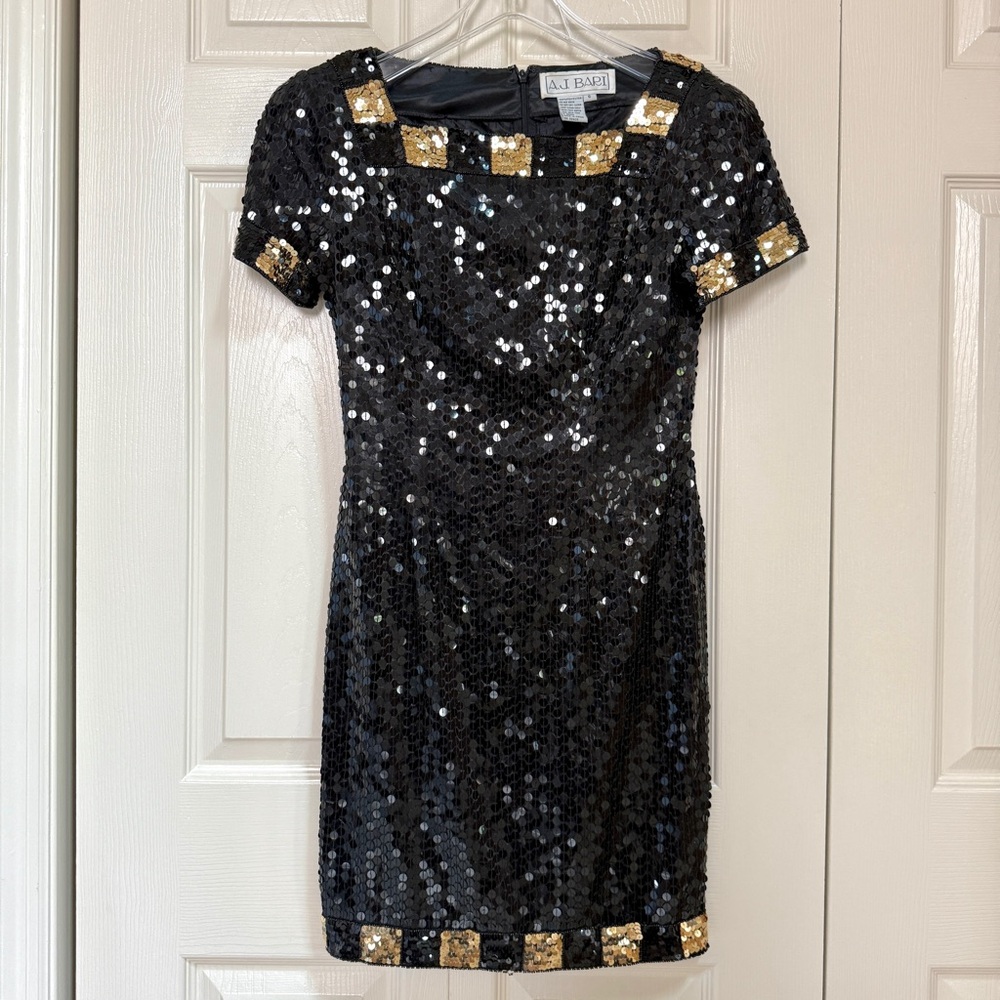 Vintage A.J. Bari Sequin Cocktail Mini Dress